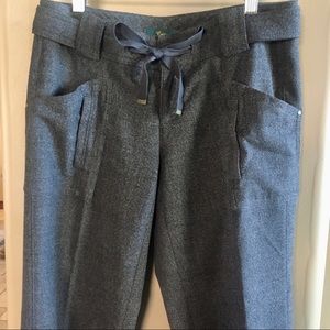 Anthropologie charcoal gray Cartonnier trousers.